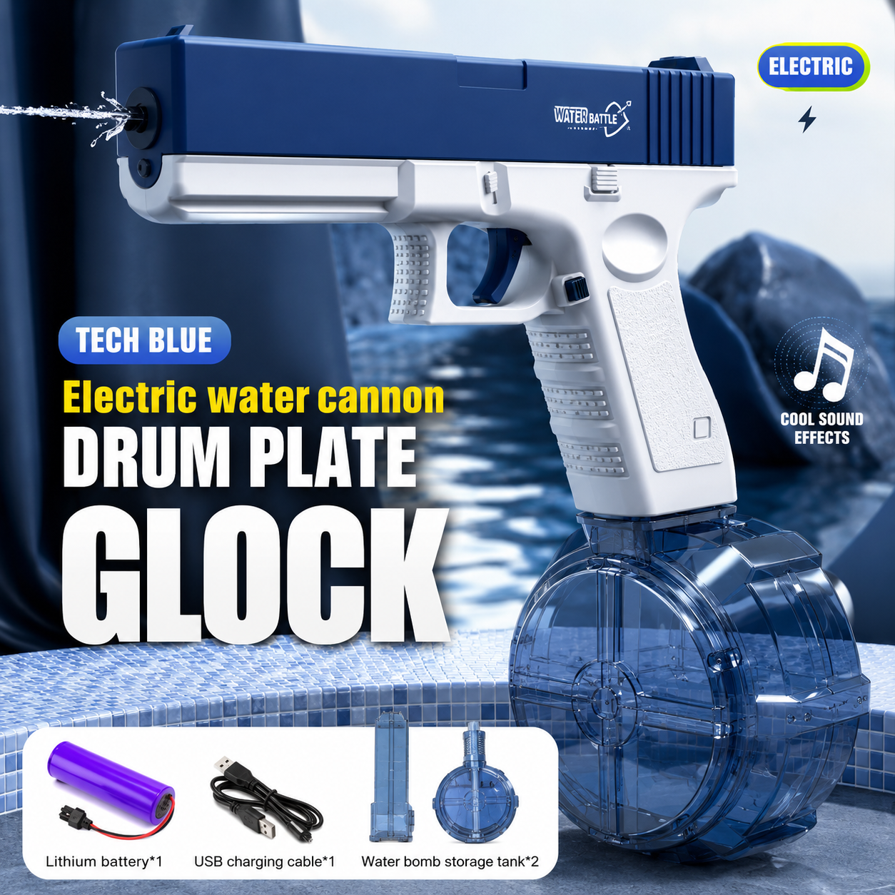 Electric Water Cannon – Glock Drum Plate