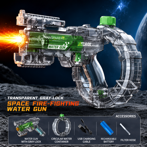 Space Fire-Fighting Water Gun – Electric LED Water Blaster